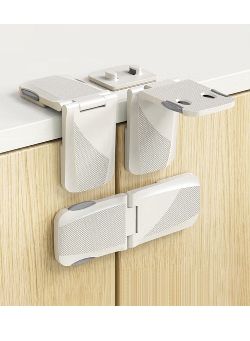 4PCS Baby Safety Locks, Child Safety Locks, Adjustable Kids Security Locker for Freezer, Cabinet, Drawers, Door, PE FOAM Adhesive, 270° Rotatable, No Drilling, Ideal for Toddlers Children and Kids - Image 4