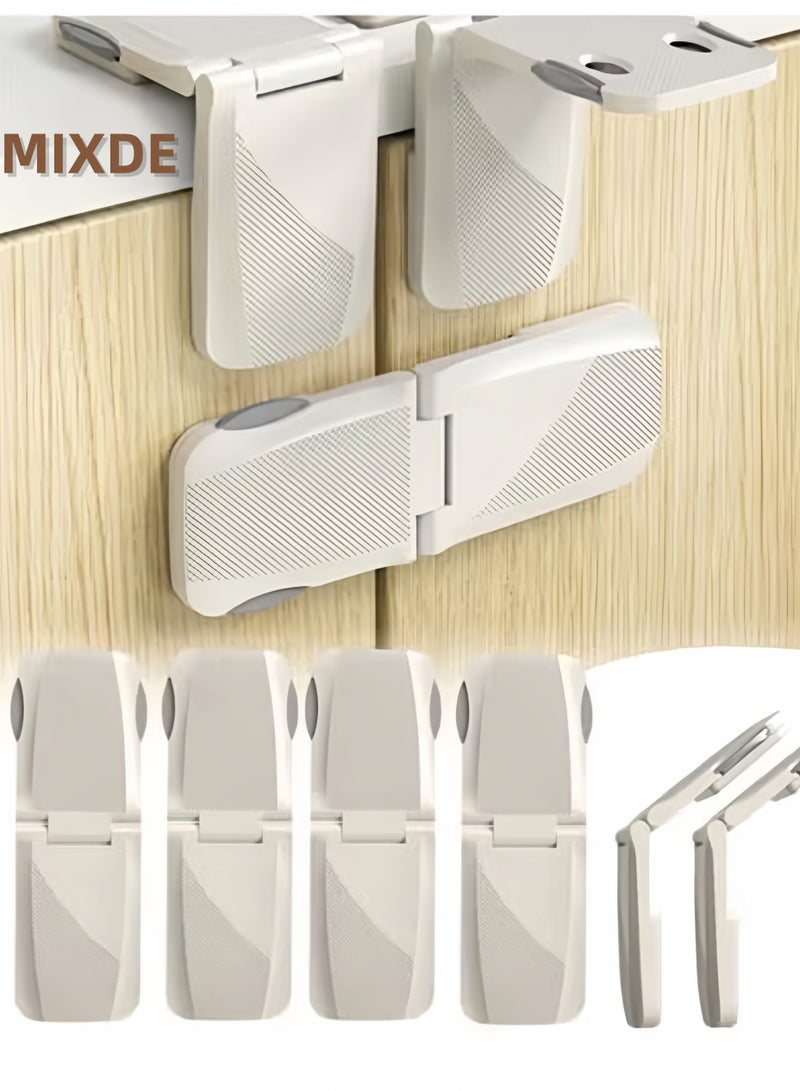 4PCS Baby Safety Locks, Child Safety Locks, Adjustable Kids Security Locker for Freezer, Cabinet, Drawers, Door, PE FOAM Adhesive, 270° Rotatable, No Drilling, Ideal for Toddlers Children and Kids - Image 1