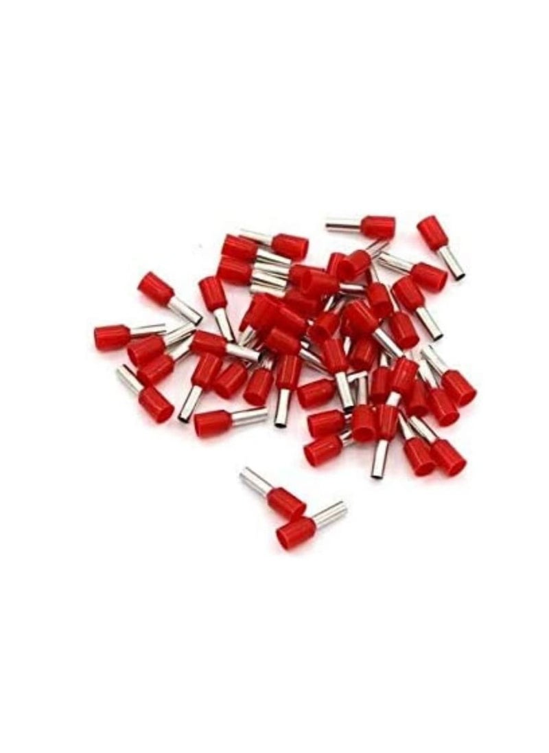 Generic Insulated Ferrules Terminal Block Cord End Wire Tubular Connector, Electrical Crimp Cable Lugs, Terminal Cable Crimp Cable Sleeve for Wire Connection (Pack of 100) (0.75mm - E7508, Red)  - Image 3