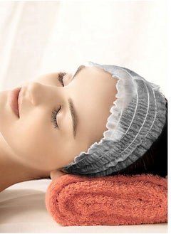 100-Piece Disposable Non-Woven Spa and Facial Headband White