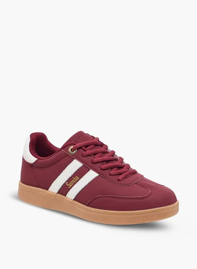 SAMBA Women's Panelled Ankle Sneakers with Lace-Up Closure