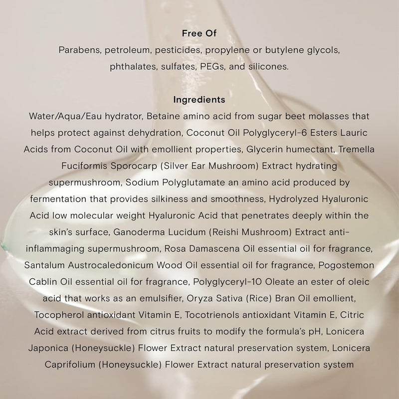 Moon Juice Plump Jelly Hyaluronic Acid Serum for Face - Hydrating Serum with Peptides & Mushrooms, Anti Aging Skincare for Dehydrated Skin, Barrier Support & Elasticity, Vegan & Cruelty-Free, 1 Fl oz - Image 5