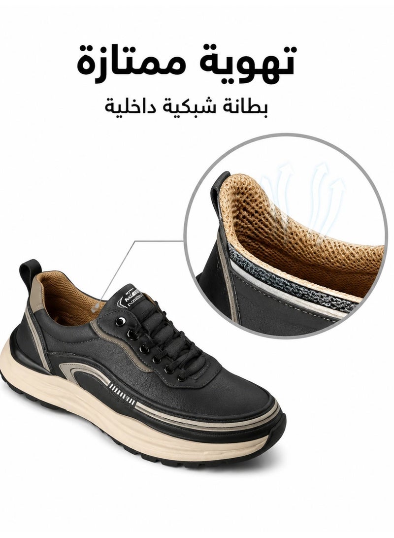 حذاء رياضي كاجوال خفيف للرجال – تصميم مخيط، نعل رغوة مطاطية، واجهة جيدة التهوية – مريح ومتين للاستخدام اليومي - Image 4