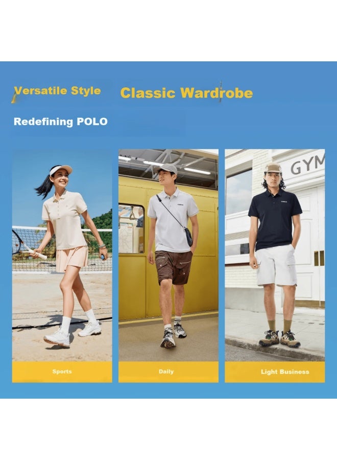 Toread T-shirt Polo Shirt, Outdoor Sports Stand-collar Quick-dry Short Sleeve Breathable Couple's Half Sleeve, Mountain Shadow Gray Men's, Size S - Image 2