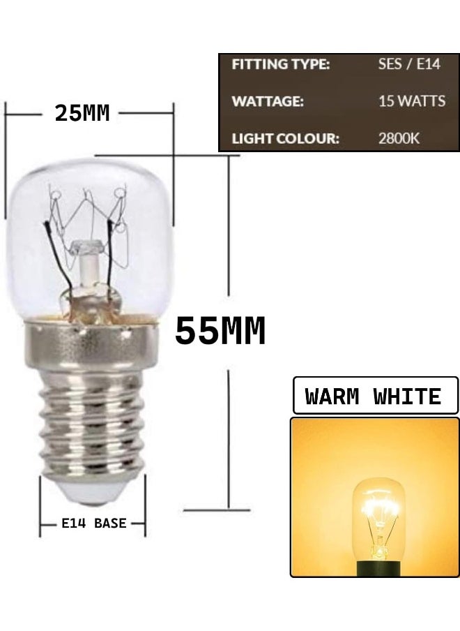 melfi Melfi E14 Thread 15w Yellow Bulb – Energy Efficient Small Edison Screw For Himalayan Salt Lamps, Appliances, Sewing Machines, And Fridges  - Image 2