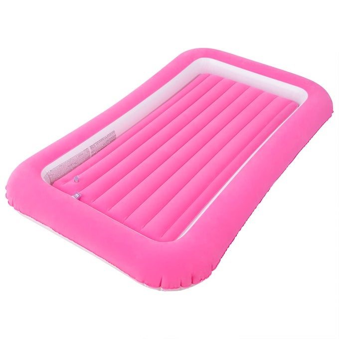 KIDS AIR MATTRESS INFLATABLE TODDLER TRAVEL BED WITH SIDESPINK