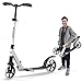 Campior Kick Scooter for Ages 6 for Kids Teens and Adults Max Load 240 LBS Foldable 8inch Big Wheels for Kids and Adults with Kickstand 3 Adjustable Levels Child Safety Approved White - Image 3