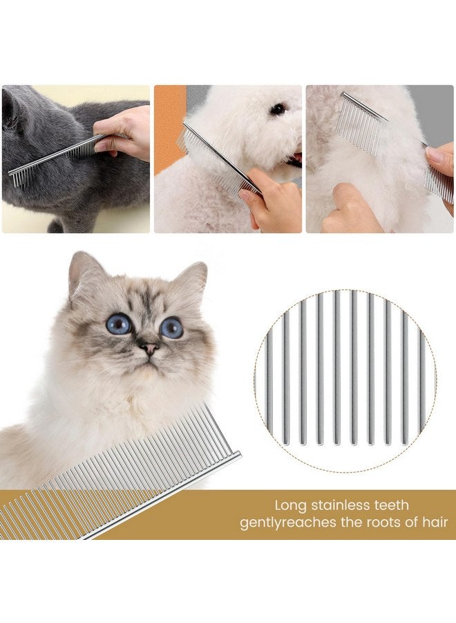 Generic Cat and Dog Grooming Comb, Stainless Steel, Removes Hair and Fleas, Silver - Image 3
