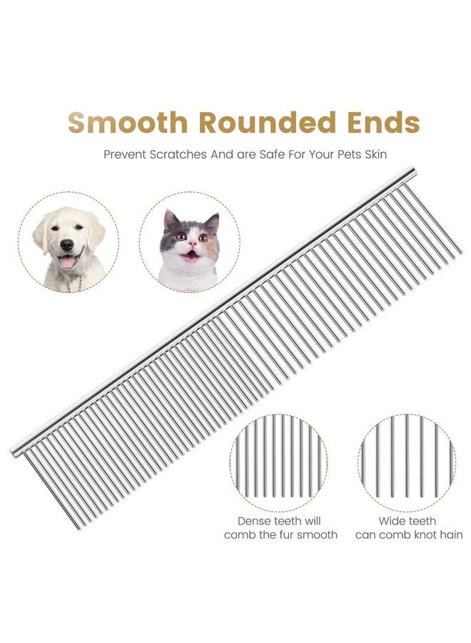 Generic Cat and Dog Grooming Comb, Stainless Steel, Removes Hair and Fleas, Silver - Image 2
