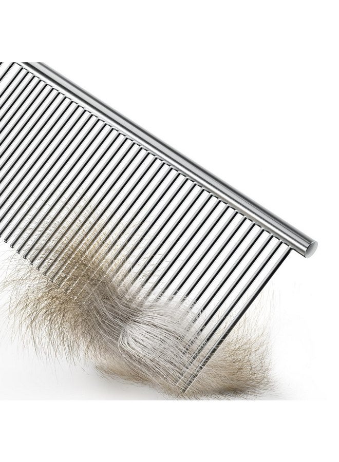 Generic Cat and Dog Grooming Comb, Stainless Steel, Removes Hair and Fleas, Silver - Image 1