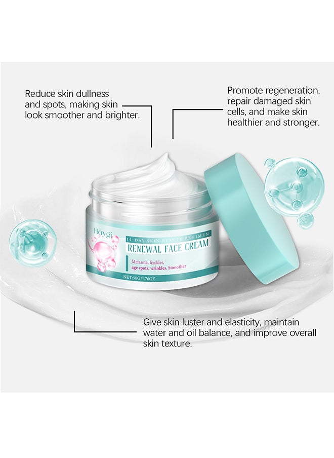 Hoygi Renewal Face Cream 14-Day Skin Beauty Regimen Melasma, Freckles Age Spots, Wrinkles Smoother, Dark Spots Cream, For Melasma And Freckles Treatment For All Skin Types, Anti-Wrinkle Face Cream, Saam Face Cream Korean  - Image 3