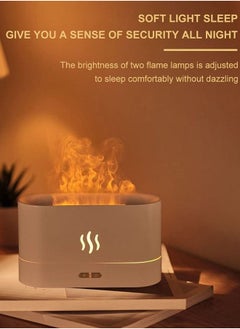 Arabest Simulated Flame Atomized Humidifier, 180ml Aroma Diffuser with 7-color Night Light, USB Ultrasonic Atomized Aromatherapy Essential Oil Diffuser for Home/Office/Bedroom (White)  - Image 3