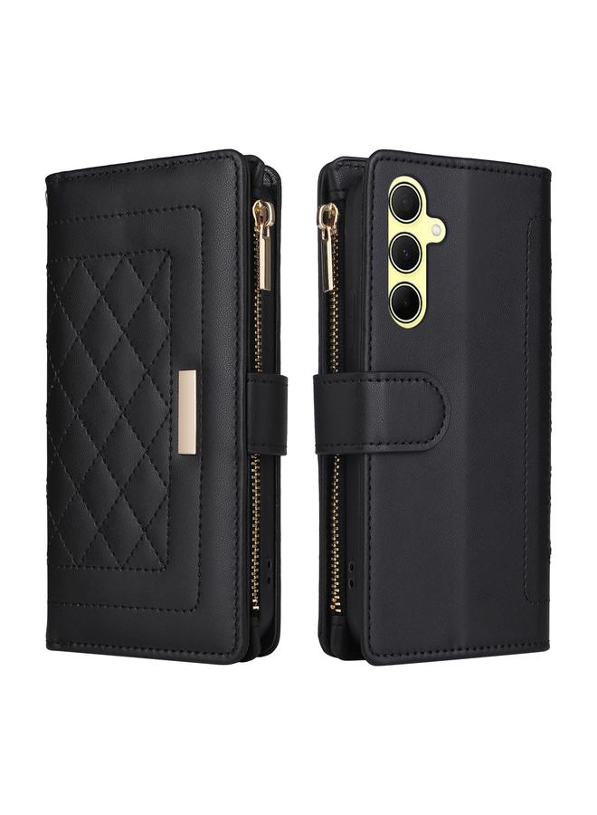 اس-توب جراب لهاتف Samsung Galaxy A35 5G، جراب كروس بودي بسحاب ومحفظة من الجلد بتصميم معين الشكل - Image 3