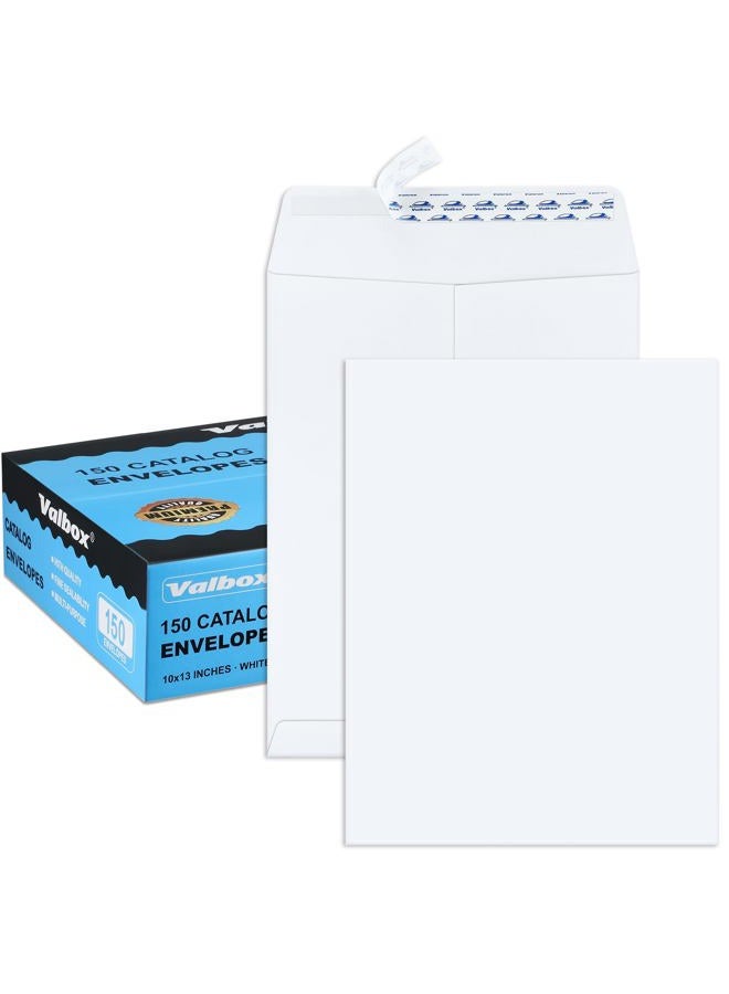 ValBox 10x13 Self Seal Catalog Envelopes 150 Packs Large White Envelopes with Peel and Seal Flap for Mailing, Organizing and Storage - Image 1