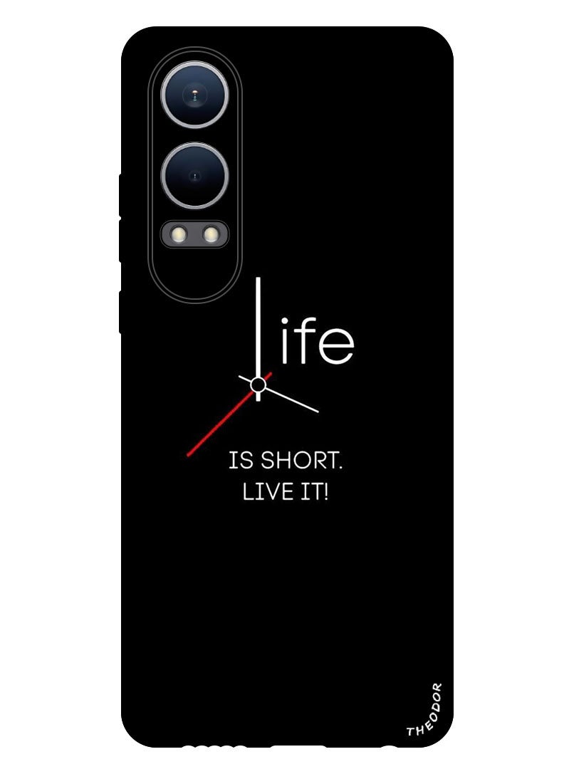 Theodor Protective Case Anti Scratch Shock Proof Bumper Cover For Oppo K12x (China) Life is Short (2) - Image 1