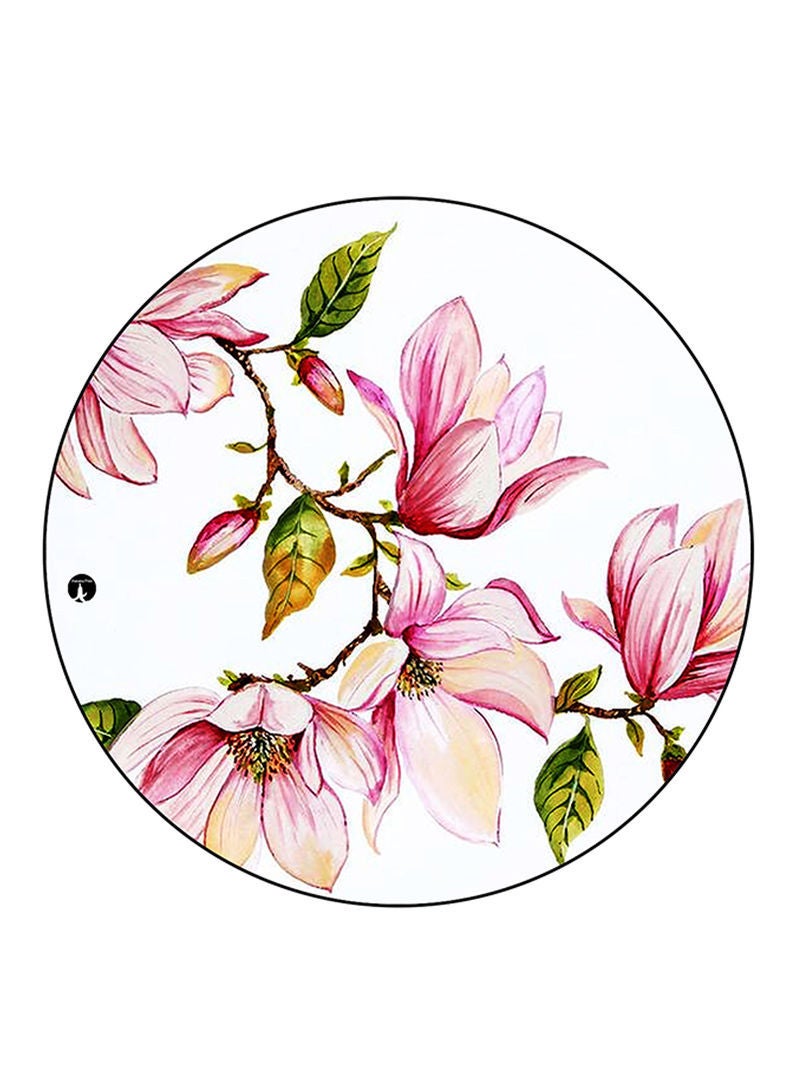 Flowers Printed Mouse Pad  Multicolour