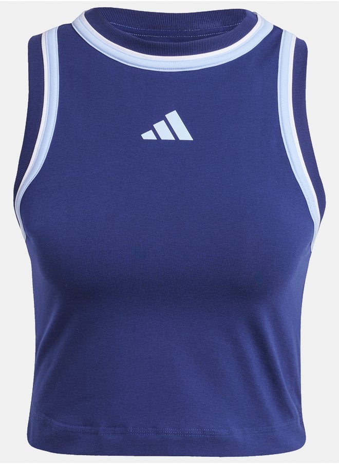 Adidas Essentials Color-Pop Cotton Crop Tank Top  - Image 2