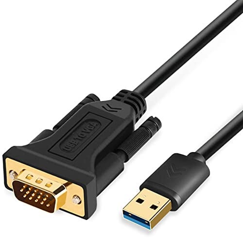 ELECABLE USB to VGA Adapter Cable 5FT Compatible with Windows 11/10/8/7, USB 3.0 to VGA Male 1080P Monitor Display Video Adapter/Converter Cord. (5FT) - Image 1