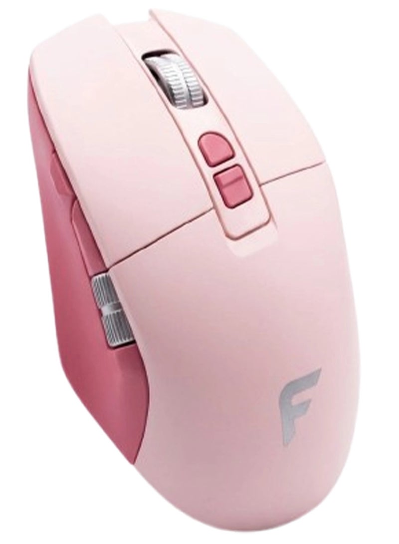 المؤسس ماوس لاسلكي ثلاثي الأوضاع G600 - ماوس عالي الدقة بإضاءة RGB مع إمكانية الاتصال بأجهزة متعددة، ماوس لاسلكي مريح مع DPI قابل للتعديل، تصميم عجلة تمرير مزدوجة وعمر بطارية طويل - وردي - Image 1