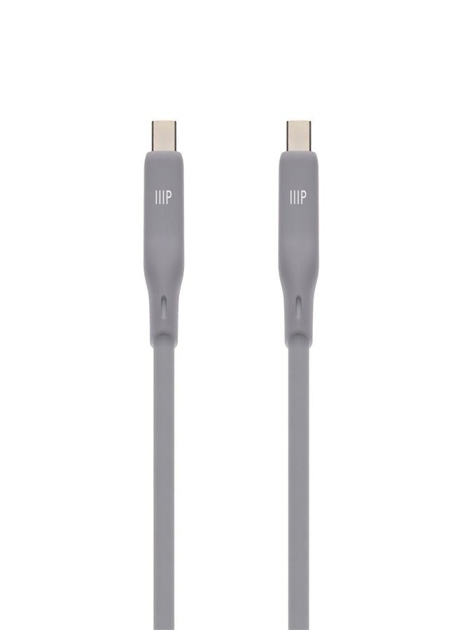 Monoprice USB4 Gen 2 Silicone Cable 6ft Gray - Image 2