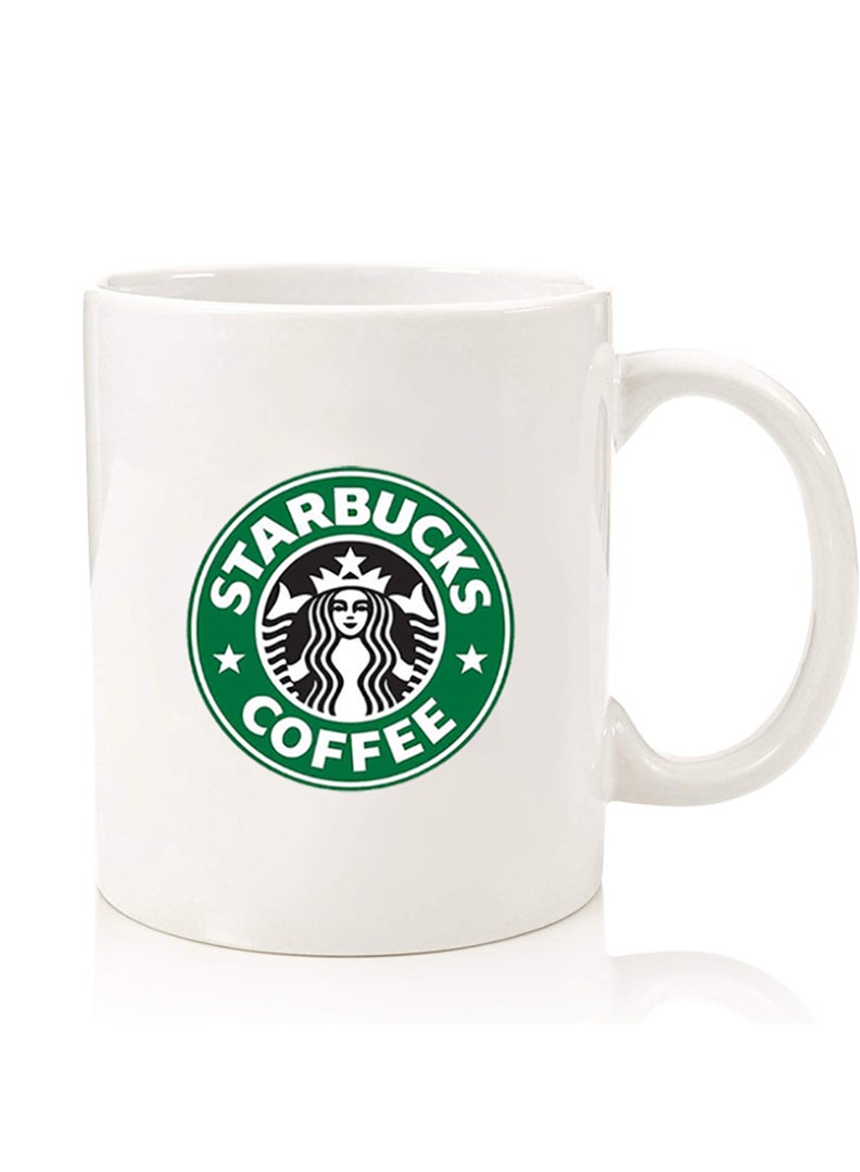 Theodor Premium Quality Two Sided Printed Coffee Mug Tea Cup For Home Office, Kids Men Women Starbuck logo  - Image 1