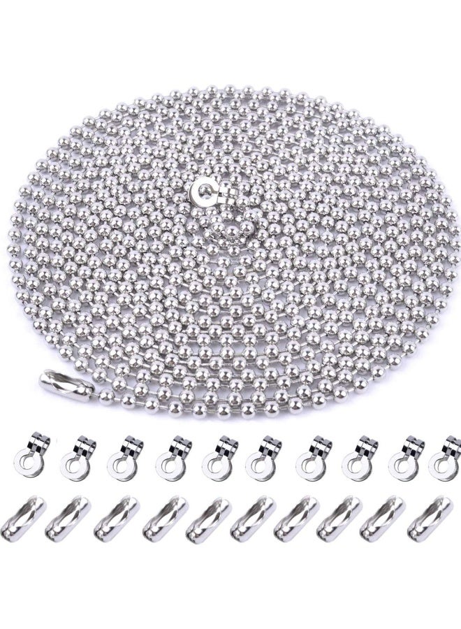 4.5Mm Diameter Beaded Roller Chain Pull Chain Extension With Connector 16 Feet With 20 Matching Connectors - Image 1
