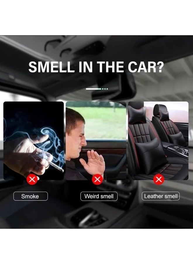 Car Air Freshener, Solar Rotating Car Freshener Creative Car Aromatherapy Diffuser with Crystal Ball Adjustable Intensity for  Car Interior Decoration Accessories & Home Decor Black - Image 4