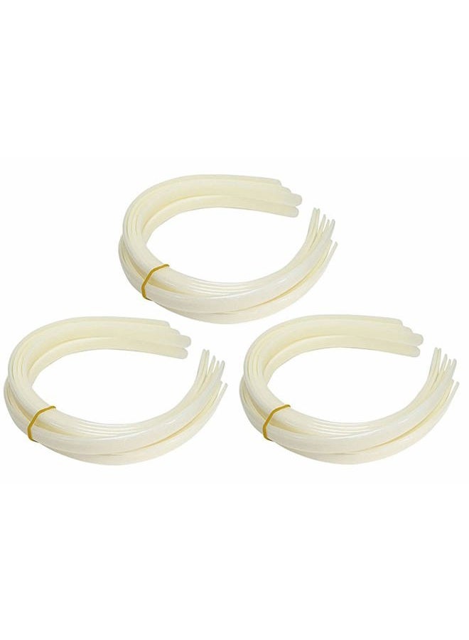 Q-YO Craft Plastic Headbands - No Teeth, DIY Hair Accessories (30pc 3/8" (12mm)) - Image 1