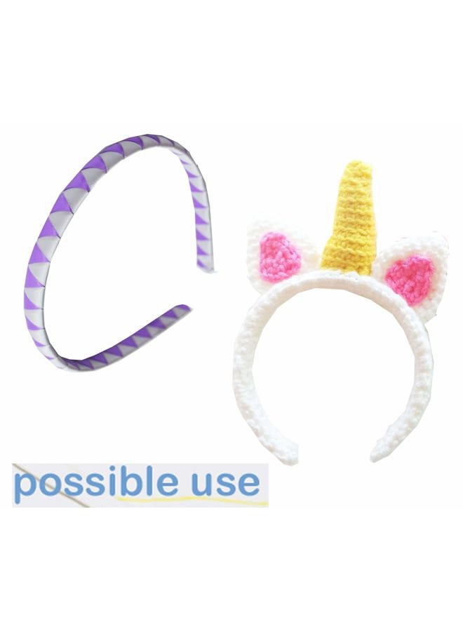 Q-YO Craft Plastic Headbands - No Teeth, DIY Hair Accessories (30pc 3/8" (12mm)) - Image 5