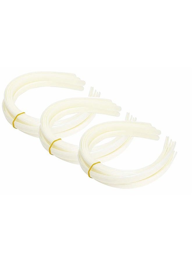 Q-YO Craft Plastic Headbands - No Teeth, DIY Hair Accessories (30pc 3/8" (12mm)) - Image 2