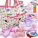 Uzoxlsn Baby Doll Accessories Set in Gift Box 16 Pack Baby Doll Feeding Caring Kit with Pacifiers Diaper Bag Magic Bottles Birthday Christmas Party Goody Bag Stuffer Toddler Kid Girl Pretend Play Toy - Image 2