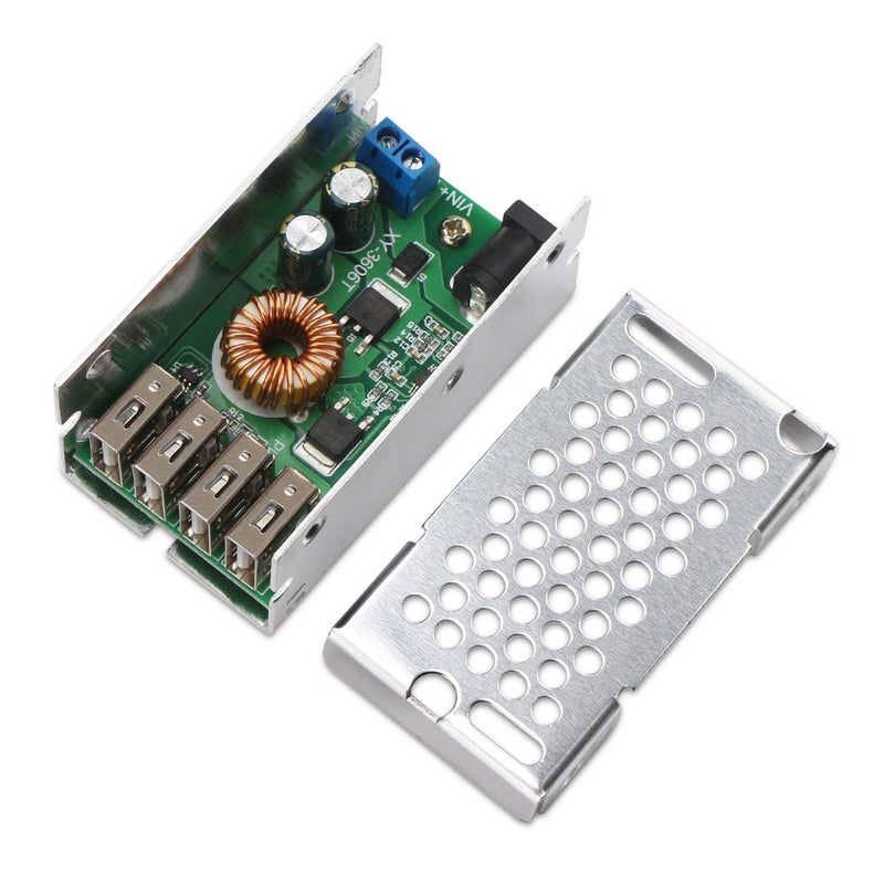 REES52 REES52 DCDC Buck Power Supply Module 936V to 5V Low Voltage Regulator Converter 5A 25W Volt Transformer with 4 USB Port Supporting Fast Charging for Android Phone - Image 1