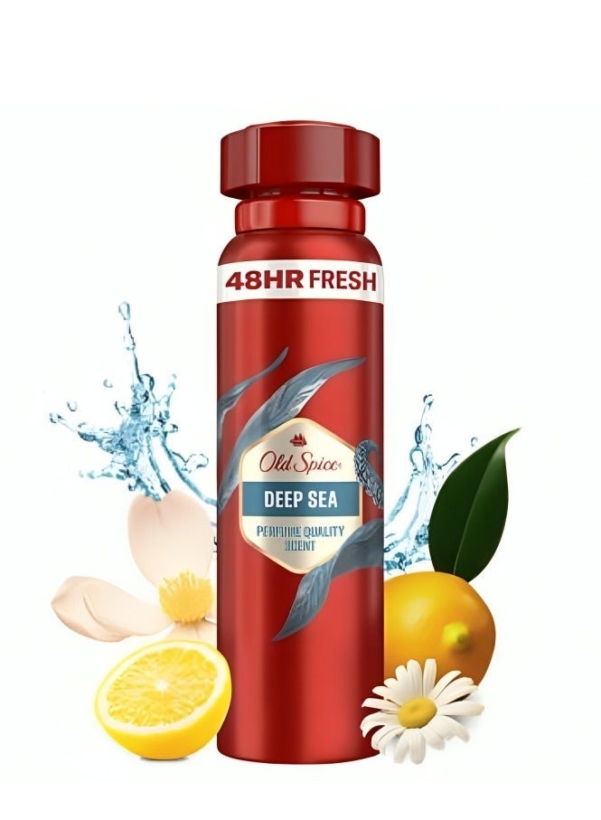 Old Spice Pack Of 2 Old Spice Deep Sea Deodorant Body Spray for Men 150ml - Image 4