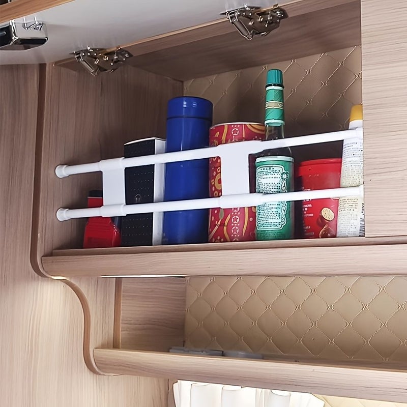 RV Cabinet Shelves Wardrobe Rods And Adjustable Refrigerator Panels White Removable Accessories For RV Modifications Without Battery - Image 5