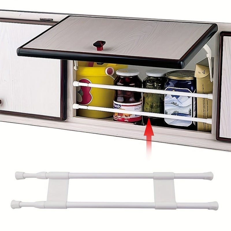 RV Cabinet Shelves Wardrobe Rods And Adjustable Refrigerator Panels White Removable Accessories For RV Modifications Without Battery - Image 4