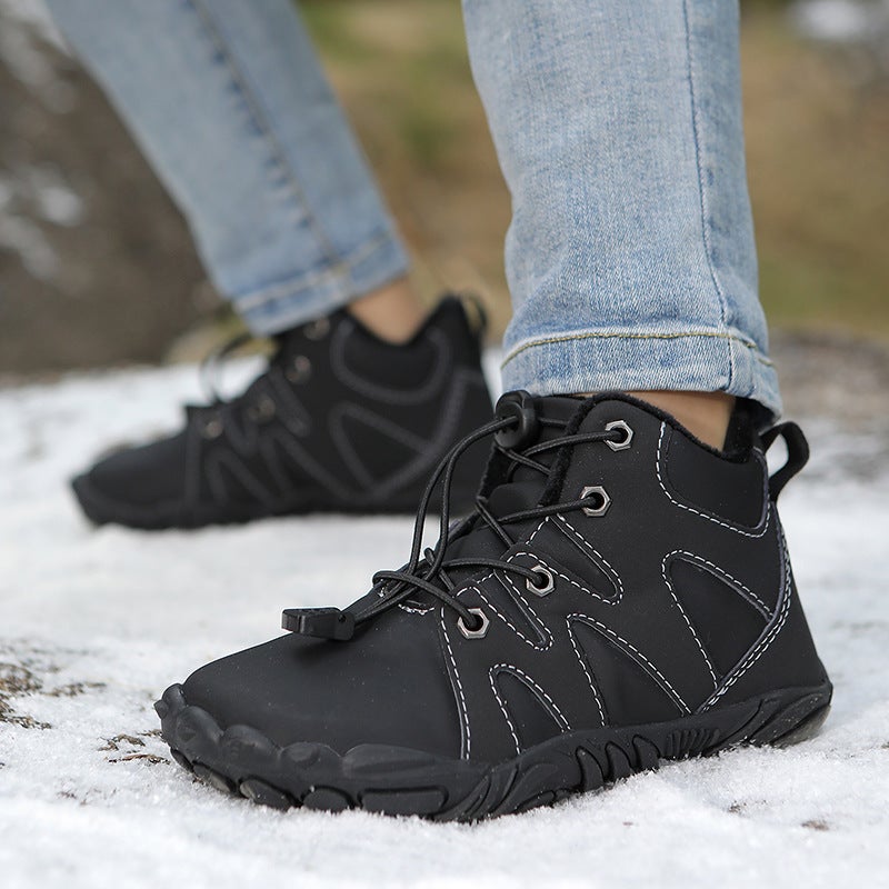 Children'S Snow Cotton Boots Men'S New Cotton Shoes Big Boy'S Five-Finger Fleece-Lined Warm Winter Children'S And Girls' Cotton Shoes - Image 2
