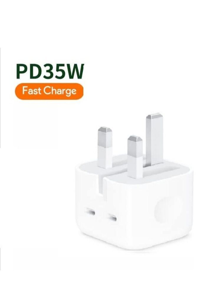 إن تك NTECH 35W USB C Plug شاحن سريع ، شاحن جداري مزدوج USB C Port PD 3.0 متوافق مع iPhone 13/13 Pro / 13 Pro Max / 12/11 / SE 3 ، iPad Pro Air Pods Pro ، Apple / Watch إلخ ، - Image 5