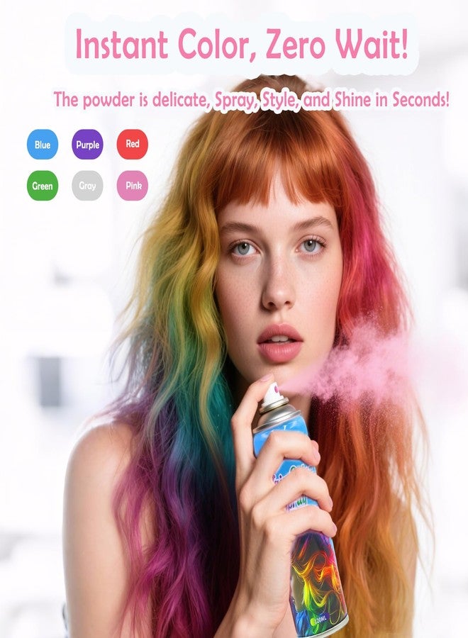 ZARICS Pink Hair Spray, Pink Hair Spray Color Temporary, Hair Dye, Temporary Hair Color Spray For Kids Women, Washable & Non-Sticky Hair Wax For Cosplay Party, DIY, Christmas Party, Halloween (120 ml) - Image 3