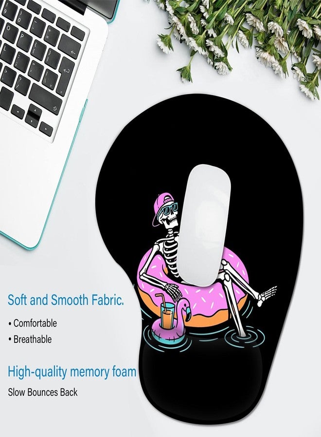 Britimes Ergonomic Mouse Pad with Wrist Support Black Skeleton Mouse Pads with Non-Slip Rubber Base for Home Office Gaming Working Computers Laptop Easy Typing & Pain Relief - Image 4