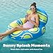 Sloosh Inflatable Pool Float Lounger River Tube Floating Chair Sofa with Big Backrest Blow Up Floaties Lake Raft Lounge with Mesh Bottom Handle Cup Holder Pool Party Toys for Adults Blue Yellow - Image 4