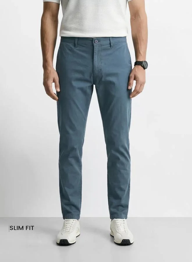 The Indian Garage Co  Men Slim Fit Mid Rise Chinos for Men | Best Price UAE