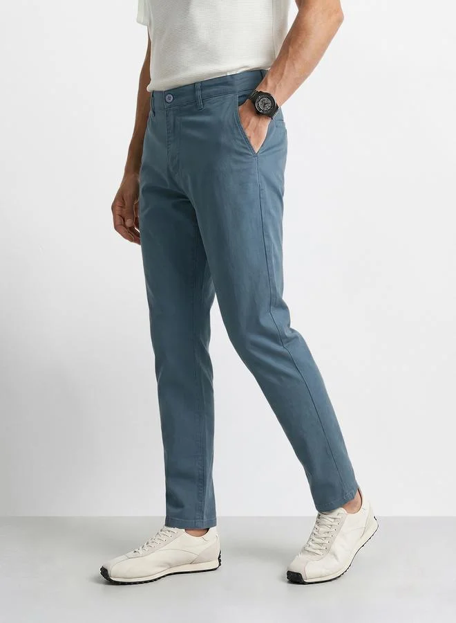 The Indian Garage Co  Men Slim Fit Mid Rise Chinos for Men | Best Price UAE