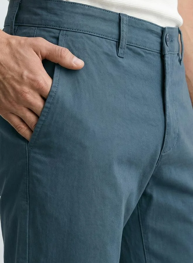 The Indian Garage Co  Men Slim Fit Mid Rise Chinos for Men | Best Price UAE