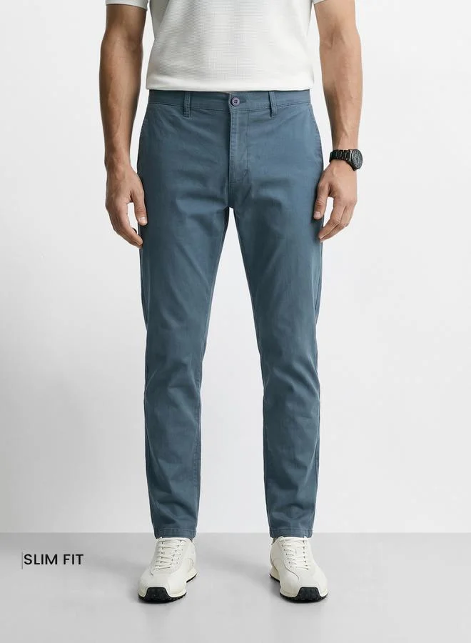 The Indian Garage Co Men Slim Fit Mid Rise Chinos