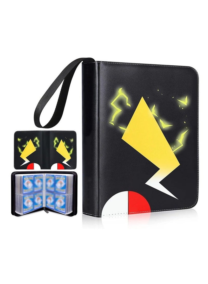 Pokemon Compatible Cards Binder,  Card Holder Pocket, Portable Card Collection Album Holder Book,  Fits 400 Cards With 50 Removable Sleeves, Trading Card Binder with Carrying Case  - Image 1