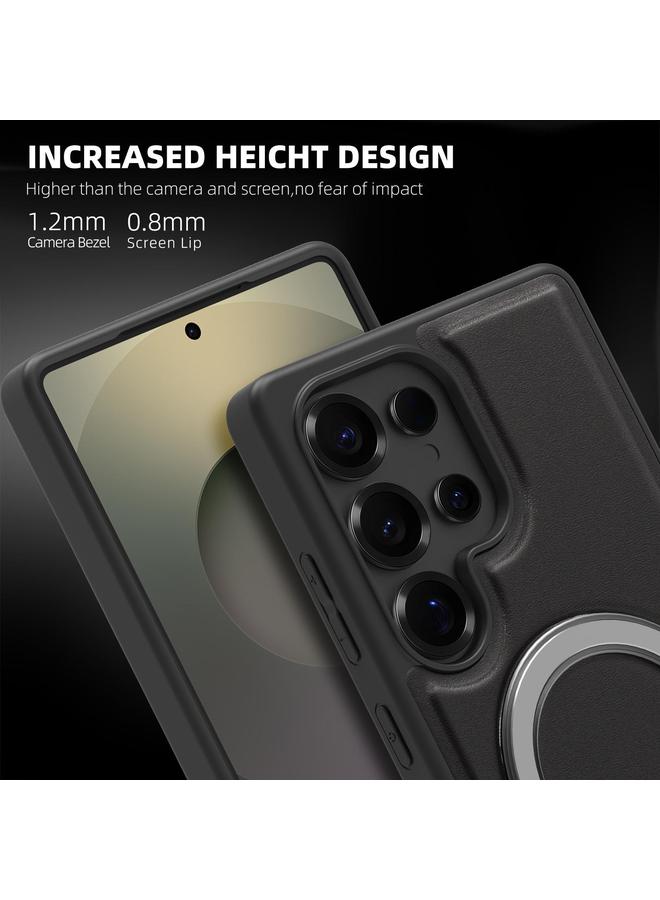 S-TOP Case For Samsung Galaxy S25 5G Silver Shield MagSafe Holder Shockproof Phone Case - Image 4