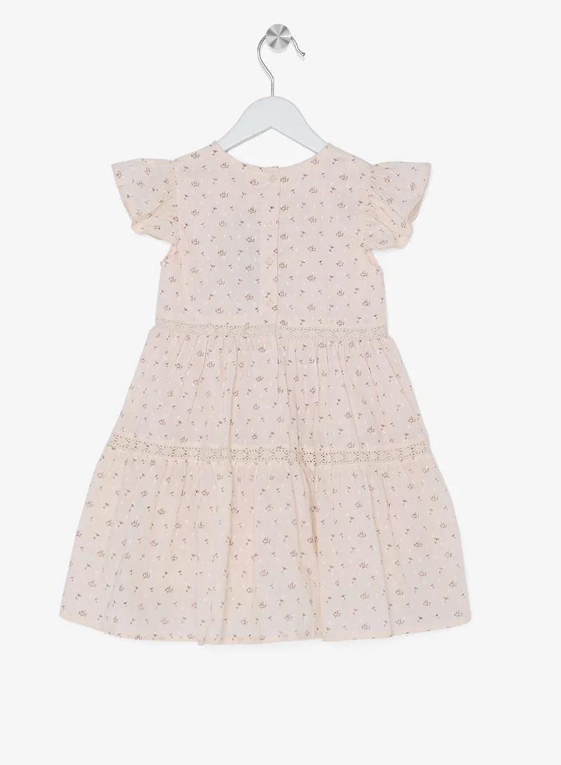 ريبلز مع نمشي Girls Printed Cotton Dress