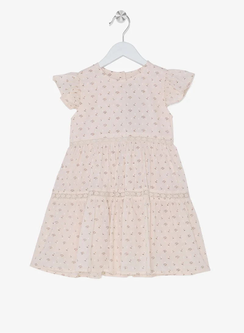 ريبلز مع نمشي Girls Printed Cotton Dress