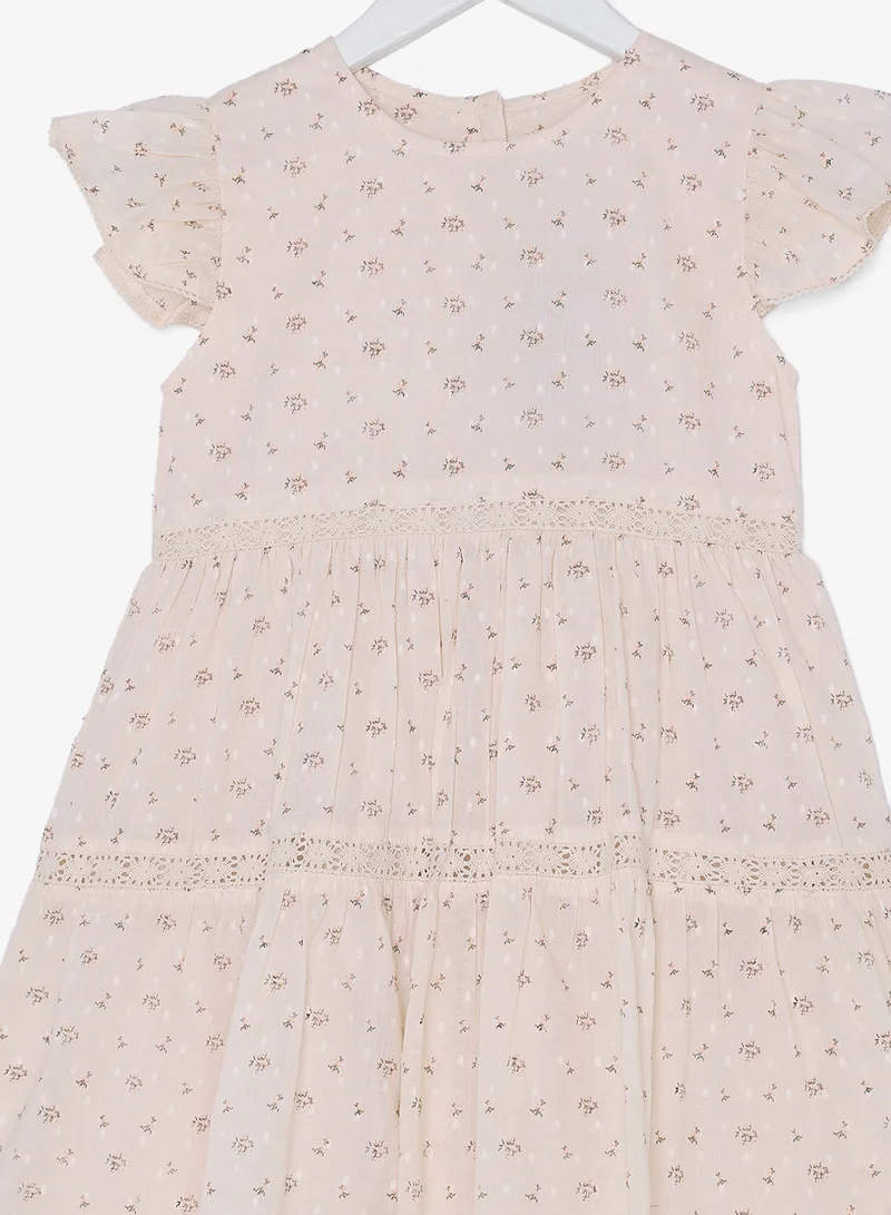 ريبلز مع نمشي Girls Printed Cotton Dress