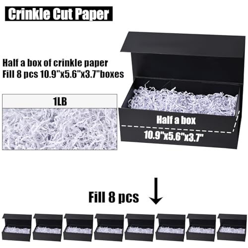 Koogel 1LB Green Crinkle Paper Filler, Shred Paper Fillers, Crinkle Cut Shredded Confetti for Basket Filling Gift Box Stuffing - Image 5